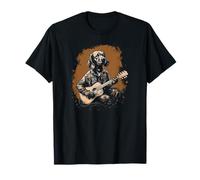 Cane Country Blues Che Suona la Chitarra Maglietta