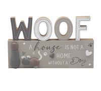 Cane Cucciolo Placca A Casa È Non " Woof " Grigio Ornamento