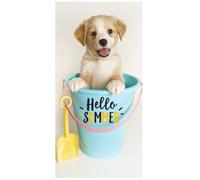 Cane Cucciolo Summer Telo da Bagno Asciugamano Telo Mare 70x140cm Cotone