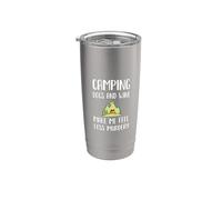 Cane da campeggio da donna, con scritta "Make Me Feel Less Murdery" Bicchiere termico in acciaio inox doppia parete