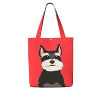 Cane da compagnia Schnauzer,Borse della spesa riutilizzabili, borse per la spesa, borsa a tracolla in tela di grande capacità