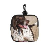 Cane da ferma tedesco a pelo corto,Borsa portaoggetti quadrata con cerniera, portamonete in neoprene, portafogli piccoli, astuccio per monete, portamonete