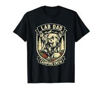Cane da Laboratorio da Uomo Vintage Lab Dad Camping Crew Maglietta