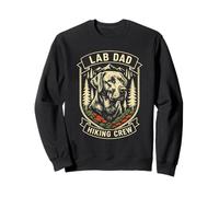 Cane da Laboratorio da Uomo Vintage Lab Dad Hiking Crew Felpa