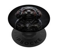 cane da leone tibetano nero dolce Lhasa Apso PopSockets PopGrip Adesivo