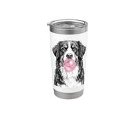 Cane da montagna bernese che soffia Bubblegum divertente cane Bicchiere termico in acciaio inox doppia parete