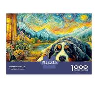 Cane da montagna bernese in accogliente baita Puzzle da 1000 pezzi Beagle nell'arte impressionista Adulti dai 12 anni in su Giochi educativi Decorazione per la casa Difficile