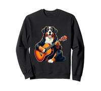 Cane da Montagna Che Suona la Chitarra Divertente Bernese Cane Felpa