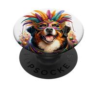 Cane da Montagna Mardi Gras Estrela PopSockets PopGrip Adesivo