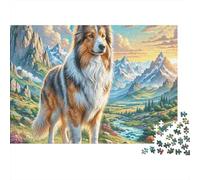 Cane da montagna Puzzle 1000 Pezzi Carta per Adulti Paesaggio Gioco di Puzzle 1000 Pezzi Famiglia Relax 38x26cm/1000pcs