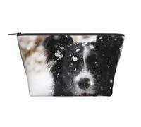 Cane da neve Border Collie, Borsa da toilette Borsa per trucco Borsa per cosmetici Borsa da toilette da viaggio portatile