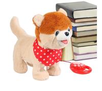 Cane da passeggio elettrico | Animale da compagnia che canta che canta di peluche | Giocattolo per cani in corsa per bambini, animale domestico elettronico interattivo per bambini, ragazze, compleanno