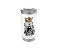 Cane da pastore bergamasco con corona Bicchiere termico in acciaio inox doppia parete
