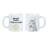 Cane da pastore della Piccardia tazza con il cane Mi rende felice Art-Dog