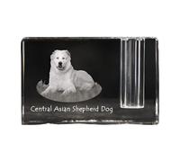 Cane da pastore dell'Asia centrale portapenne in cristallo con cane Art-Dog