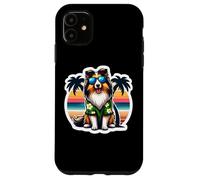 Cane da pastore delle Shetland Proprietario Summer Vibes Vacanze tropicali Custodia per iPhone 11