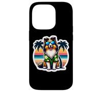 Cane da pastore delle Shetland Proprietario Summer Vibes Vacanze tropicali Custodia per iPhone 14 Pro
