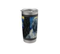 Cane da pastore polacco delle pianure Van Gogh Notte stellata Bicchiere termico in acciaio inox doppia parete