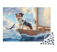 Cane da pastore stranieri Puzzle per adulti - Puzzle 1000 P - Adulti e bambini dai 14 anni - Puzzle di qualità superiore 1000 pezzi (75 x 50 cm)