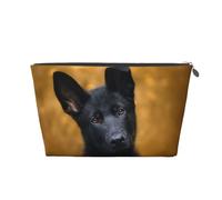 Cane da pastore tedesco nero stampato, Borsa da toilette Borsa per trucco Borsa per cosmetici Borsa da toilette da viaggio portatile