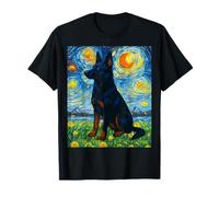 Cane da Pastore Tedesco Notte Stellata Ispirato a Van Gogh Maglietta