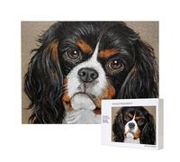 Cane da regalo Cavalier King Charles Spaniel,Puzzle in legno da 500 pezzi, gioco di famiglia, puzzle per adulti e adolescenti, decorazioni per la casa