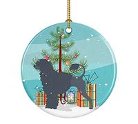 Cane D'Acqua Portoghese Buon Albero Di Natale Ornamenti Di Albero Di Natale Ceramica Addobbi Per Natale Con Cordino Ciondoli Decorazione Albero Di Natalizia