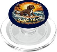 Cane d'acqua portoghese cane surfing spiaggia vacanza PopSockets PopGrip per MagSafe