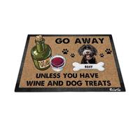 Cane D'Acqua Portoghese - Vai Via Se Non Hai Vino E Dolcetti Per Cani Tappetini Porta Dingresso Confortevole Tappeti D'Ingresso Resistente Tappeto Ingresso Casa Per Terrazzo Interno 40X60 Cm