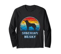 Cane dal design vintage Siberian Husky Maglia a Manica