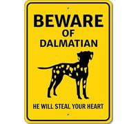 Cane dalmata attenzione ti ruberà il cuore! Cartello K9