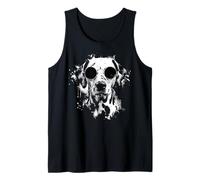 Cane Dalmata Che Indossa Sfumature Splash Art Grunge Canotta