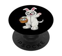 Cane dalmata come coniglietto pasquale divertente carino ragazzi ragazze e bambini PopSockets PopGrip Adesivo