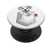 Cane dalmata in tasca che sbircia cucciolo di cane carino PopSockets PopGrip Adesivo
