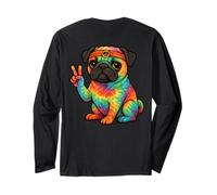 Cane del Carlino Hippie Che Mostra Il Segno di Pace Maglia a Manica