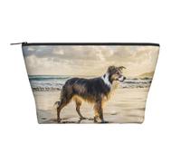 Cane del cielo del mare di Border Collie, Borsa da toilette Borsa per trucco Borsa per cosmetici Borsa da toilette da viaggio portatile