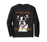 Cane del Territorio del Massachusetts The Boston Terrier Art Maglia a Manica