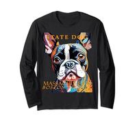 Cane del Territorio del Massachusetts The Boston Terrier Artistic Maglia a Manica