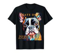 Cane del Territorio del Massachusetts The Boston Terrier Artistic Maglietta