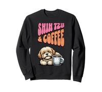 Cane di Leone Dolce Shih-Tzu e Una Tazza di caffè Mattina Felpa