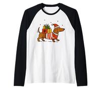Cane di Natale - Amante dei Cani - Bassotto - Buon Natale Maglia con Maniche Raglan