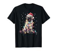 Cane di Natale Carlino Babbo Natale Donne Uomini Bambini Maglietta