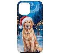 Cane di Natale estetico Golden Retriever Art Custodia per iPhone 12 Pro Max
