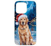 Cane di Natale estetico Golden Retriever Art Custodia per iPhone 15 Pro Max