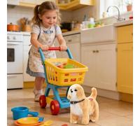 Cane Di Peluche - 8,66x9 Cm Cucciolo Elettronico Interattivo, Giocattolo Con Sensore Che Scodinzola, Animale Domestico Di Peluche Musicale | Compagno Di Gioco Ambulante Realistico Con Divertimento Reg