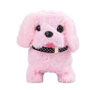 Cane di peluche elettrico: morbido e realistico, giocattolo per abbaiare e camminare, compagno interattivo per animali domestici, movimento calmante con suono delicato per soggiorno, appartamento