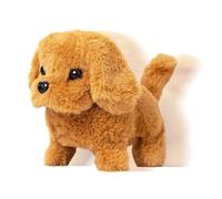 Cane di peluche elettrico, morbido e realistico rilassante, cane elettrico che muove la coda e abbaia, per bambini, adolescenti e piccoli, camera da, soggiorno, viaggi e appartamento