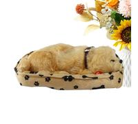 Cane di peluche realistico che dorme e | Cucciolo di peluche interattivo - cane realistico - per adulti sonno viaggio vacanze strada viaggio asilo compleanno Natale Pasqua