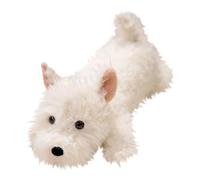 Cane di peluche | simpatico cucciolo di peluche per abbracciare e giocare, cane bianco sdraiato come bambola di accompagnamento, per bambini, cameretta dei bambini, casa, scrivania, divano,