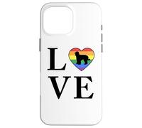 Cane Di Razza Afghan Hound Parola Amore Tipografia Custodia per iPhone 16 Pro Max